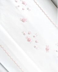 Completo lenzuola culla passeggino ricamato a mano Elite pour le Bebè 45172