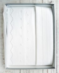 Completo lenzuola culla lettino ricamato a mano Elite pour le Bebè