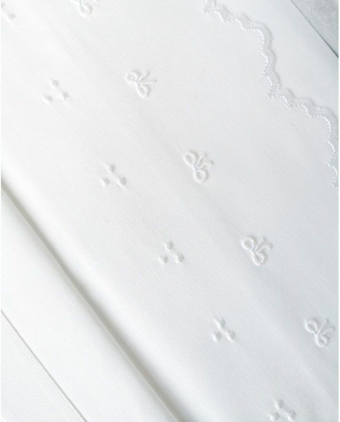 Completo lenzuola culla lettino ricamato a mano Elite pour le Bebè