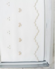 Completo lenzuola culla lettino ricamato a mano Elite pour le Bebè