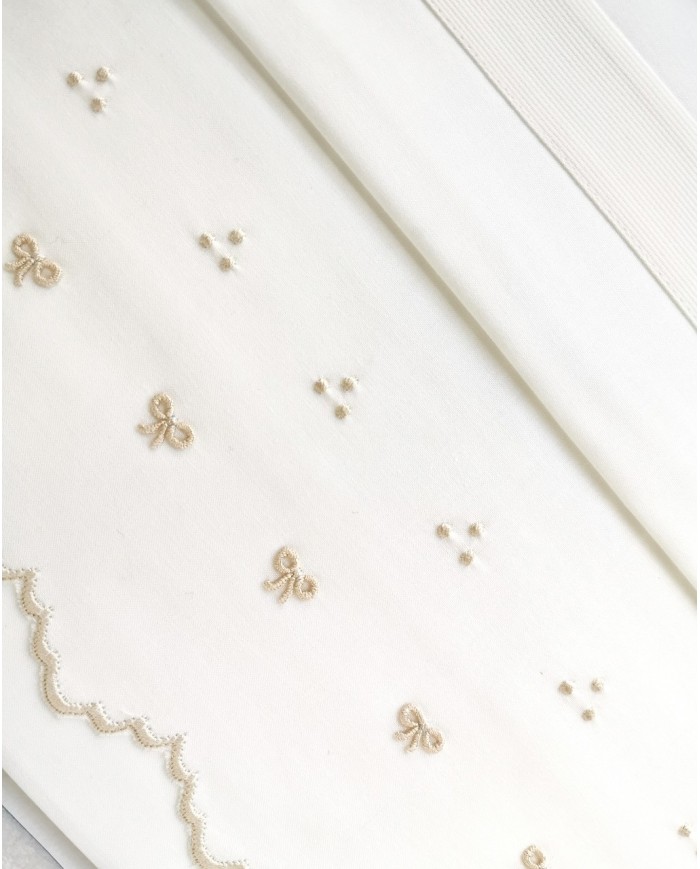 Completo lenzuola culla lettino ricamato a mano Elite pour le Bebè