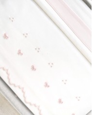 Completo lenzuola culla lettino ricamato a mano Elite pour le Bebè