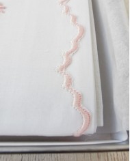 Completo lenzuola culla lettino ricamato a mano Elite pour le Bebè