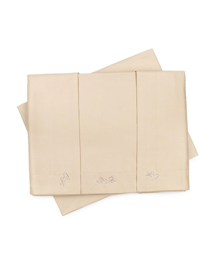 Completo Lenzuola matrimoniale in raso di puro cotone Liu Jo