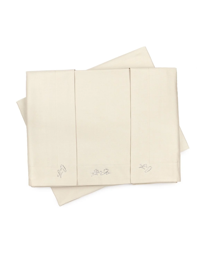 Completo Lenzuola matrimoniale in raso di puro cotone Liu Jo