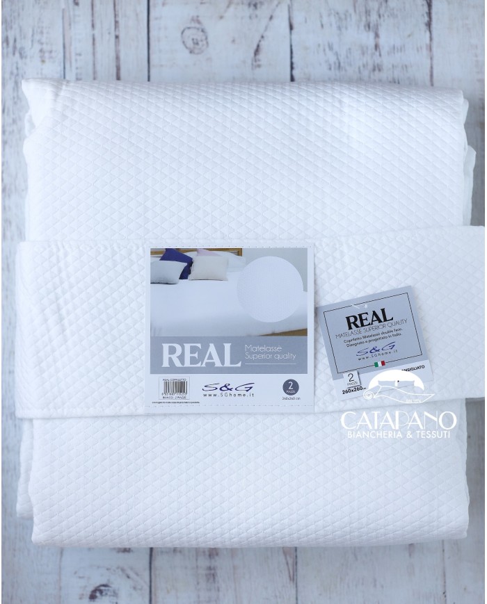 Copriletto matelessè letto singolo in tinta unita Real