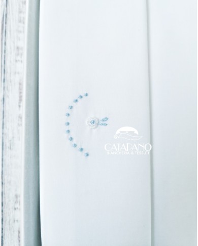 Completo lenzuola culla lettino ricamato a mano Elite pour le Bebè 85346