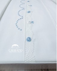 Completo lenzuola culla lettino ricamato a mano Elite pour le Bebè 85346