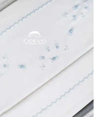 Completo lenzuola culla lettino ricamato a mano Elite pour le Bebè 85172