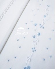 Completo lenzuola culla lettino ricamato a mano Elite pour le Bebè 85348