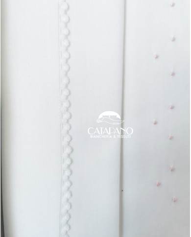 Completo lenzuola culla passeggino ricamato a mano Elite pour le Bebè 45348