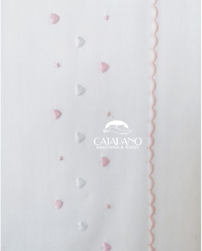 Completo lenzuola culla passeggino ricamato a mano Elite pour le Bebè 45243